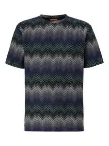 Футболка с узором шеврон Missoni, синий