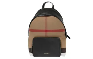 Burberry Рюкзак Regular Unisex из холста с кожаной спинкой Black & Yellow & Brown