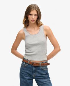 SUPERDRY Винтажный кружевной топ из органического хлопка