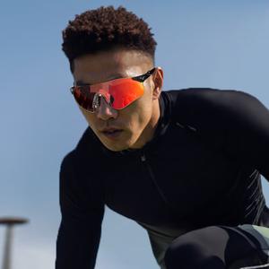 Спортивные очки VOZAPOW для велоспорта солнцезащитные, черный/оранжевый