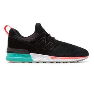 Мужские кроссовки 574 для бега в черно-розово-голубом цвете New Balance