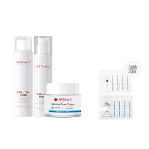 Набор для ухода за чувствительной кожей восстанавливающий увлажняющий и питающий комплект из 3 средств Cell Fusion C