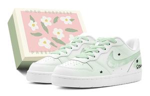 Nike Кроссовки Court Borough Couple's, мятного цвета, Starry Sky, освежающие, низкие, женские, светло-зеленые