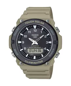 Мужские аналоговые часы из светло-коричневой смолы, 52,5 мм Casio, tan