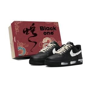 Nike Кроссовки для скейтбординга Air Force 1 Low Top унисекс, черные, белые