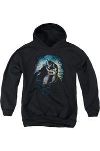 Батмен Бэтпещера молодежная толстовка с капюшоном Gildan, черный