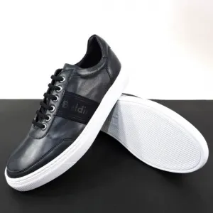 Мужские мягкие кожаные кроссовки Baldinini для комфорта и моды, синие, синий