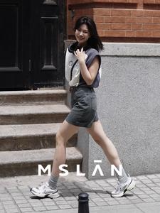 Шорты джинсовые Mslan из чистого хлопка, серый