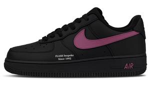 Nike Air Force 1 Night Ghost Abrasion Resistant Low top Skateboard Shoes Unisex Black Red
