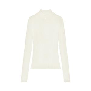 Свитер Courrèges Mockneck Light Rib Sweater 'Heritage White', белый