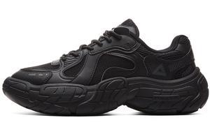Тайчи Шуз Кроссовки Амортизация Противоскольжение и Износостойкость Отскок Низкие Винтажные Повседневные Мужские Полностью Черные PEAK