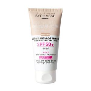 3 в 1 spf50+ среднетональный защитный крем для лица Byphasse, 50 мл