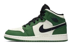 Кроссовки Jordan 1 Mid Pine Green GS