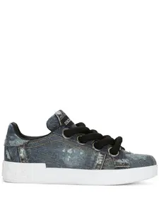 Кроссовки на шнуровке DOLCE & GABBANA, синий