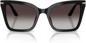 Женские солнцезащитные очки Emporio Armani EA4273BU, универсальная квадратная форма, блестящий черный/серый градиент, 53 мм, Shiny Black/Grey Gradient