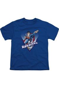 Футболка с коротким рукавом для детей "Супермен на задании" Gildan, синий