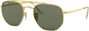 Солнцезащитные очки Ray-Ban Marshal Square, унисекс, для взрослых, модель Rb3648, Gold/Green