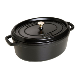 Staub 1103325 Кокотница/форма для запекания овальная 33 см, черная, черный