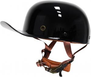 Полушлем мотоциклетный CFZWJ, черный / коричневый