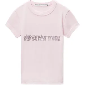 Alexander Wang Футболка Women's Light Pink Crew Neck