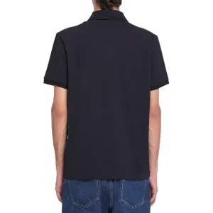 Поло с коротким рукавом и нашивкой с логотипом Moncler, marine синий