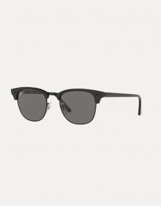 Солнцезащитные очки Clubmaster Classic Square с поляризованными линзами черного цвета Ray-Ban