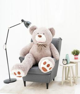 Gustaw Teddy Bear, большой плюшевый мишка Amigo, 160 см, серый Miś Gustaw