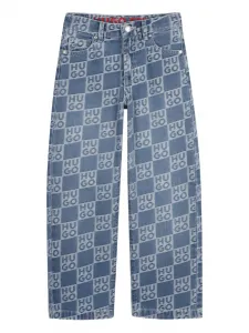 Джинсы с узором Hugo Kids, синий