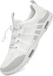 Обувь для плавания WateLves Barefoot Water Shoes для женщин и мужчин, пляжная обувь для плавания, спортивные быстросохнущие аква-носки, белый/черный