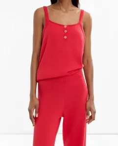 Женский топ 100% хлопок вязаный на бретелях Parfois, красный