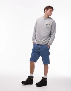 Джинсовые шорты CAT WWR Carpenter светло-голубого цвета