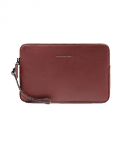 Кожаная наручная сумка Piquadro, коричневый