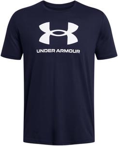 Мужская спортивная футболка с коротким рукавом с логотипом Under Armour, (408) Academy/White