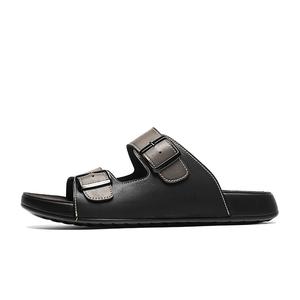 CALIFBULL Мужские резиновые противоскользящие шлепанцы устойчивые к истиранию черно-желтые, цвет Black Yellow[Leather Shoe Size: Size 40 in This Model = Athletic Shoes 41]