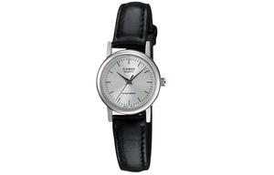 CASIO Часы Women's Standard Series Silver Watch LTP-1095E-7A, Silver Black Watch Dial