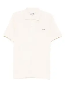 Рубашка поло с вышитым логотипом Lacoste, нейтральный