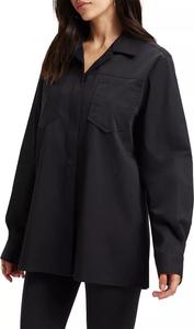 Женская рубашка из поплина с разрезом на спине Good American, черный