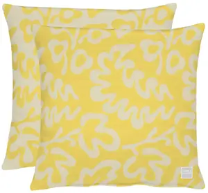 Декоративная подушка APELT "3971", двусторонний чехол без наполнения, 1 шт 46х46 см, цвет gelb/stein + gemustert