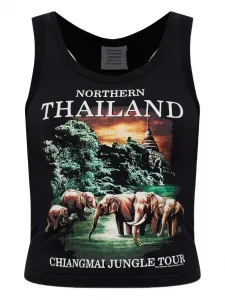 Графический топ Vetements, черный