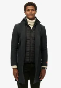 Классическое городское пальто «2 в 1», сшитое по фигуре. Superdry & Co, Black Herringbone