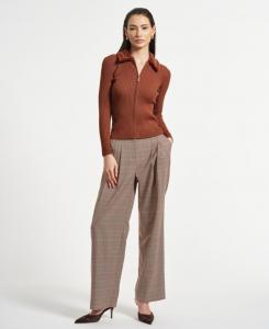 Женский свитер с воротником и застежкой-молнией спереди Isaac Mizrahi, Dachshund