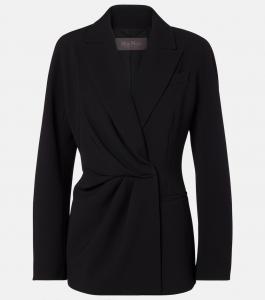 Куртка-халат из кади с драпировкой Max Mara, Nero