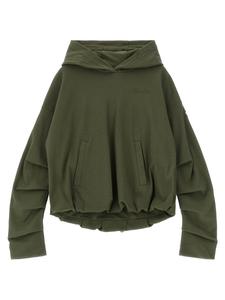 Худи в рубчик Moncler Enfant, зеленый