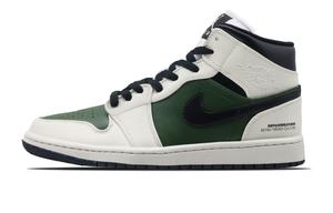 Jordan Женские баскетбольные кроссовки Air 1 Vintage Mid Top Black/Green