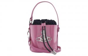 Vivienne Westwood Кожаная сумка ведро через плечо кроссбоди клатч розовый