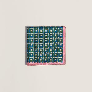 Шелковый платок с принтом MIU MIU, зеленый