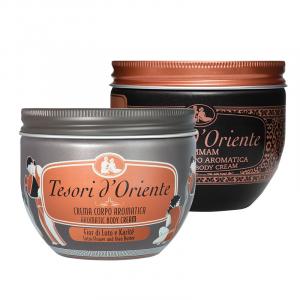 Итальянская версия импортный увлажняющий ароматный крем для тела увлажняющий стойкий аромат 300мл/300мл*2 Tesori D'Oriente, Water lotus 300ml + Turkey 300ml