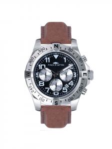 FYNCH-HATTON Кожаные часы Chrono коричневого цвета
