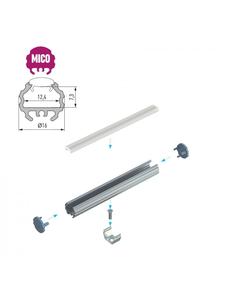 LED Line Угловой алюминиевый профиль для светодиодов PD-C, 1 метр, серебристый