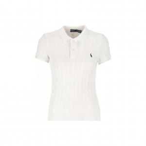 Поло с вышивкой пони вязаное Polo Ralph Lauren, белый
